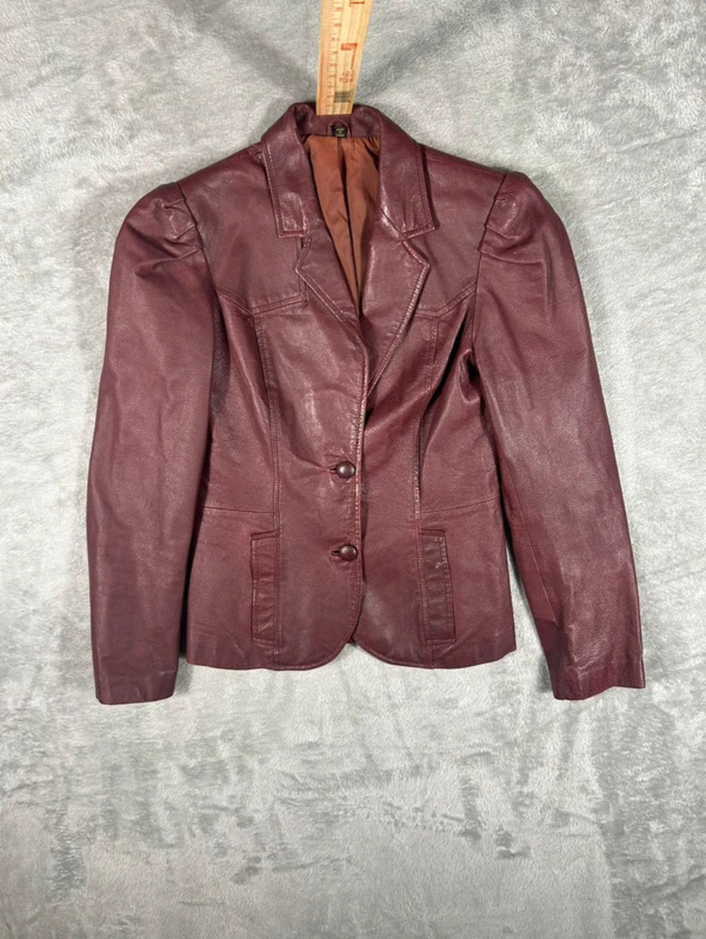 vintage pioneer wear leather blazer size 6